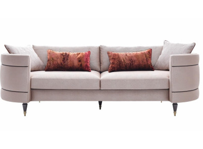 Fabric Sofa Four Seater Sofa 4 Seater Upholstered Sofa Gray Modern Design